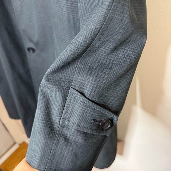 Larini Vintage Coat Men’s Size 44 Long Cravenette Zip-Out Liner Italy 90s - Picture 4 of 15